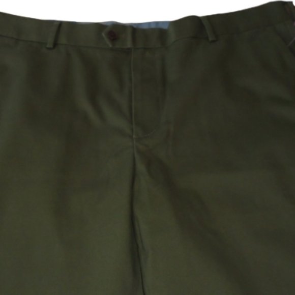 Charles  Tyrwhitt Non-Iron Chinos - Olive Green Slim Fit Pants 40Wx32L NWT - Picture 2 of 3